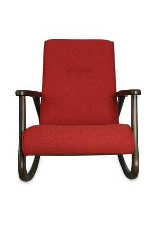 Asedia Ekol Ceviz Kırmızı Renk Sallanan Sandalye