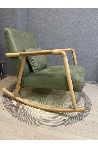 Asedia Minito Naturel Yeşil Sallanan Sandalye Dinlenme Koltuğu