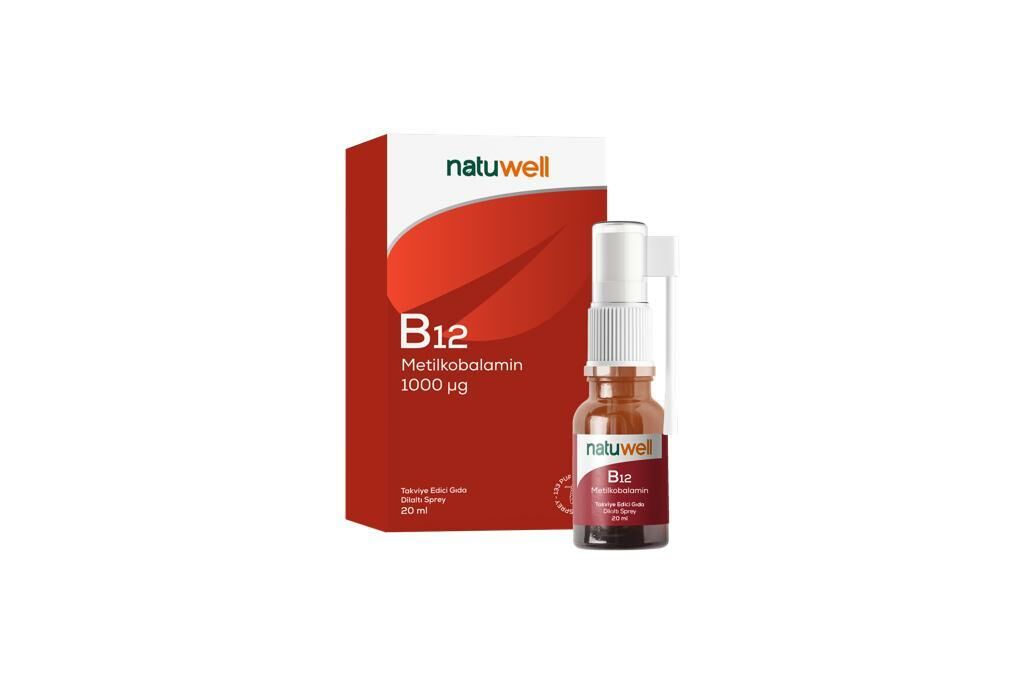 Natuwell B12 Metilkobalamin 1000 mcg Dilaltı Sprey 20 ml