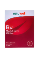 Natuwell B12 Metilkobalamin 1000 mcg Dilaltı Sprey 20 ml