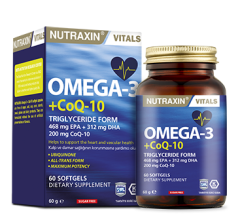 Nutraxin Omega3 CoQ-10 60 Yumuşak Kapsül