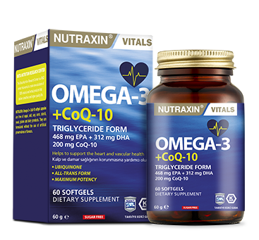 Nutraxin Omega3 CoQ-10 60 Yumuşak Kapsül