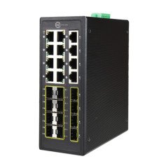 XPS-I7120-24P - 12 port 10/100/1000T (8 ports PoE) + 12 port 100/1000 SFP L2+ Yönetilebilir Endüstriyel Switch