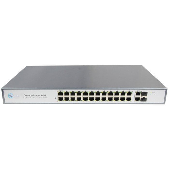 XPS-1100-26P - 24 Port 10/100 PoE + 2 Gigabit Combo Yönetilemez PoE Switch
