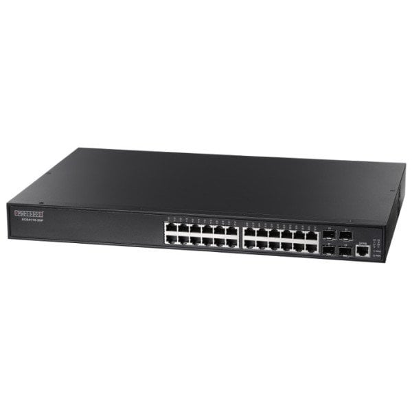 ECS4110-28P - 24 port 10/100/1000 PoE + 4 port Gigabit SFP Uplink L2+ Yönetilebilir Switch