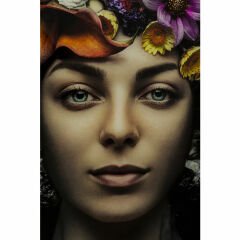 Flower Art Lady Cam Resim 120x120cm