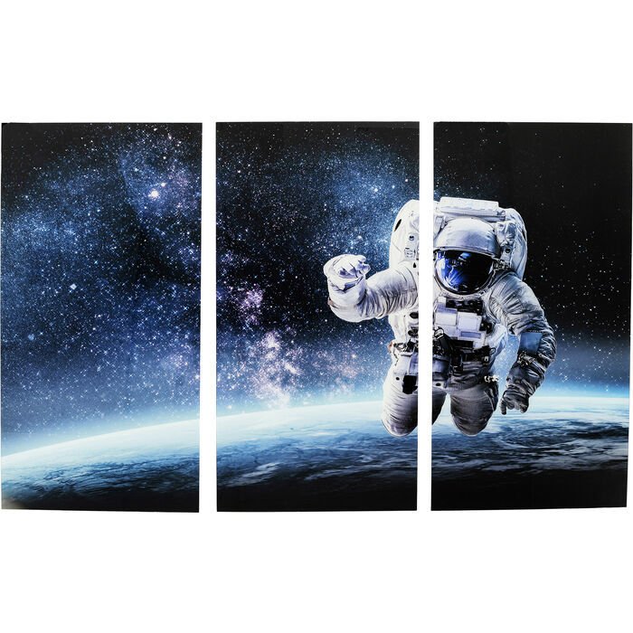 Triptychon Man in Space Tablo 240x160 cm