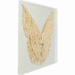 Wings Gold White Duvar Objesi 120x120cm