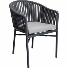 Chair with Armrest Santanyi Dark Grey Sandalye