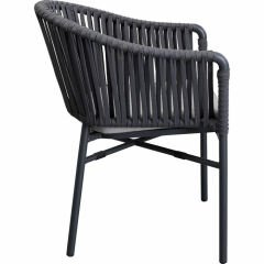 Chair with Armrest Santanyi Dark Grey Sandalye