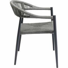 Chair With Armrest Palma Grey Sandalye