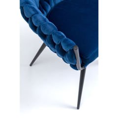Armrest Mavi Çelik Sandalye