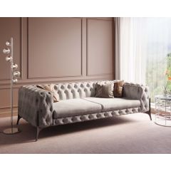 Sofa Bellissima 3-Seater Velvet Taupe Kanepe