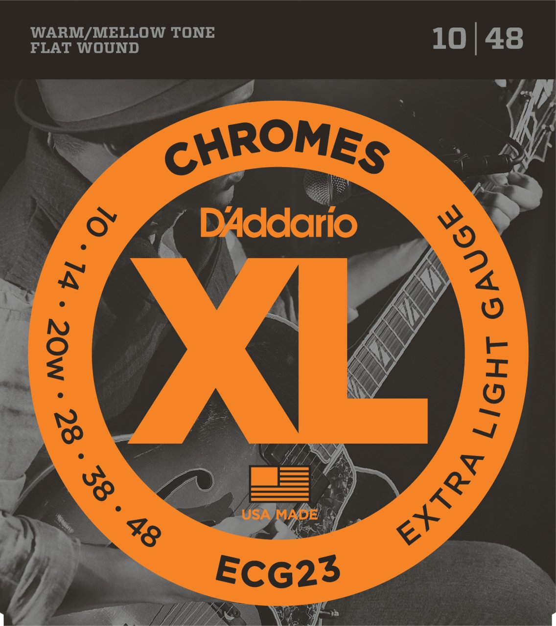 Daddario ECG23 Elektro Tel Set XLite Krom Jazz .10