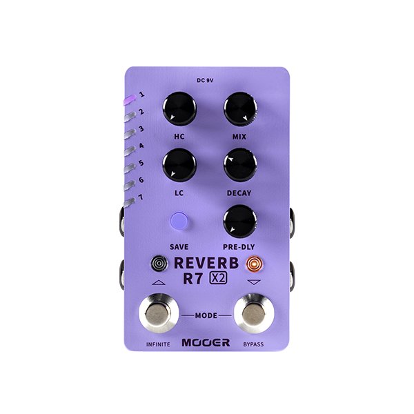 Mooer R7 X2 Stereo Reverb Pedalı (M723)