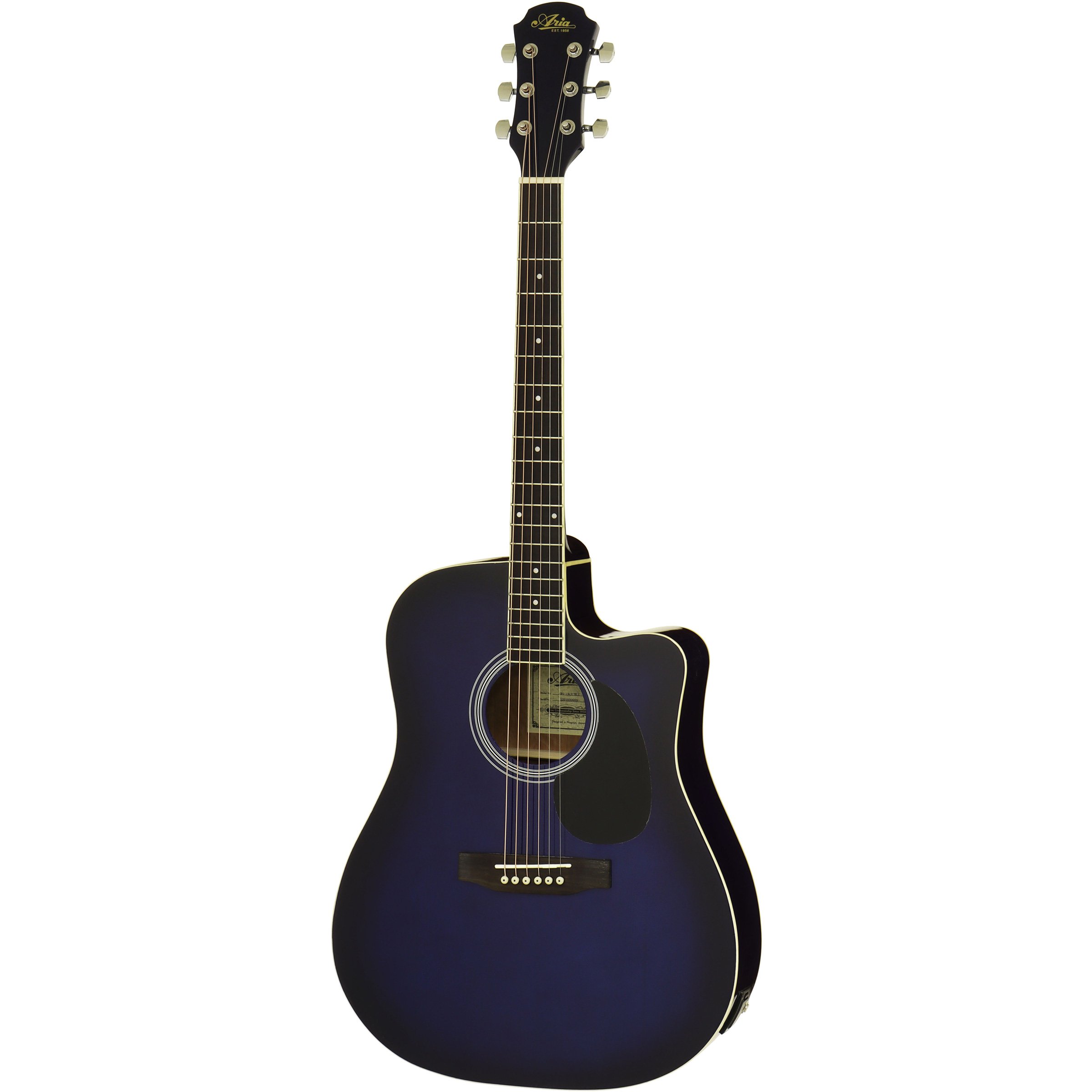 Aria AWN15CEBLS Cutaway Elektro Akustik Gitar