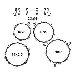 Mapex Armory Davul Seti 20+10+12+14+14S (AR504SVL)