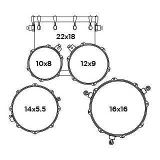 Mapex Armory Davul Seti 22+10+12+16+14S (AR529SET)