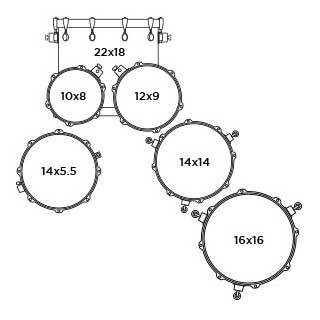 Mapex Armory Davul Seti 22+10+12+FT14+FT16+14S (AR628SET)