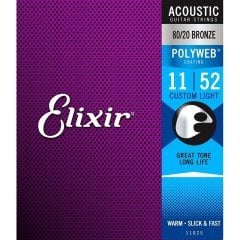Elixir 011-052 Polyweb Coating Bronz Akustik Gitar Teli