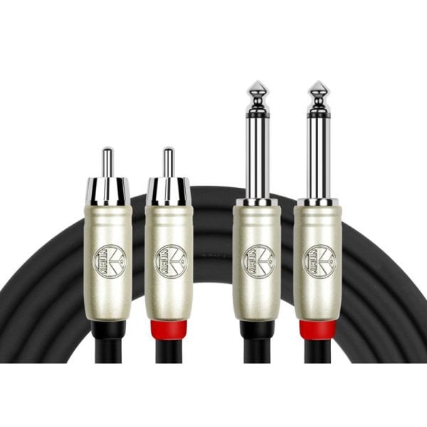 Kirlin 3mt 2x 1/4'' - 2x RCA Patch Kablo AP403PR3MBK