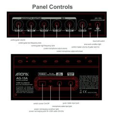 Aroma AG15A Akustik Gitar Amfisi