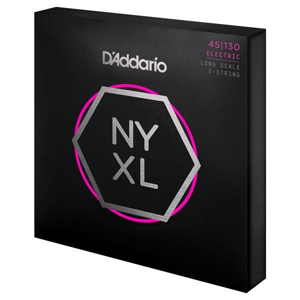 Daddario NYXL45130 Bas Gitar Tel Seti Nyxl Serisi Long Scale 5 Telli Regular Light 45 130