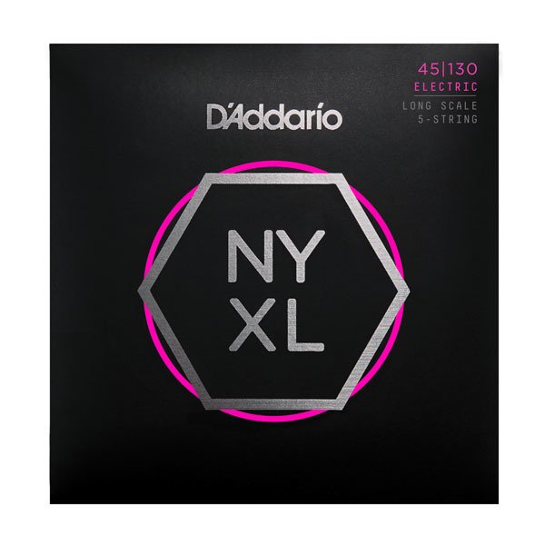 Daddario NYXL45130 Bas Gitar Tel Seti Nyxl Serisi Long Scale 5 Telli Regular Light 45 130