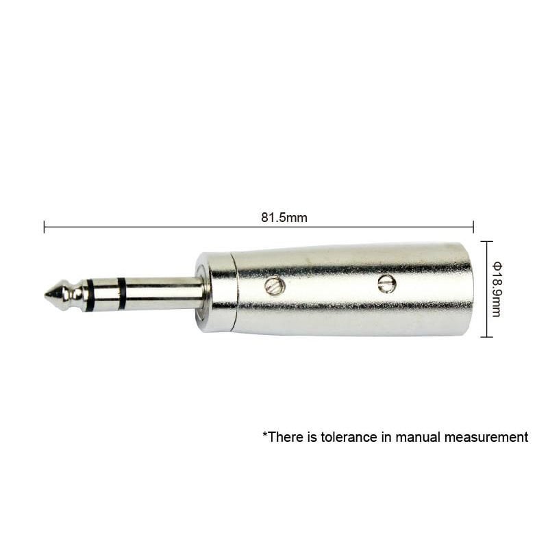 Kirlin XLR Male / 1/4inç TRS M Çevirici