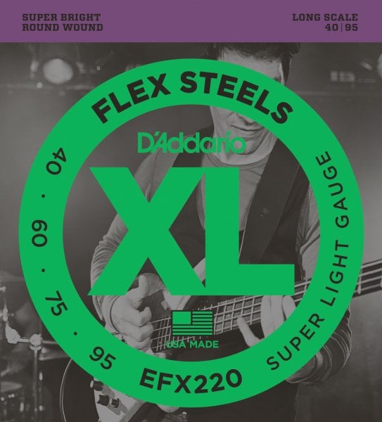 Daddario EFX220 Bas Teli 0.40-0.95 Flexsteels (Slap)
