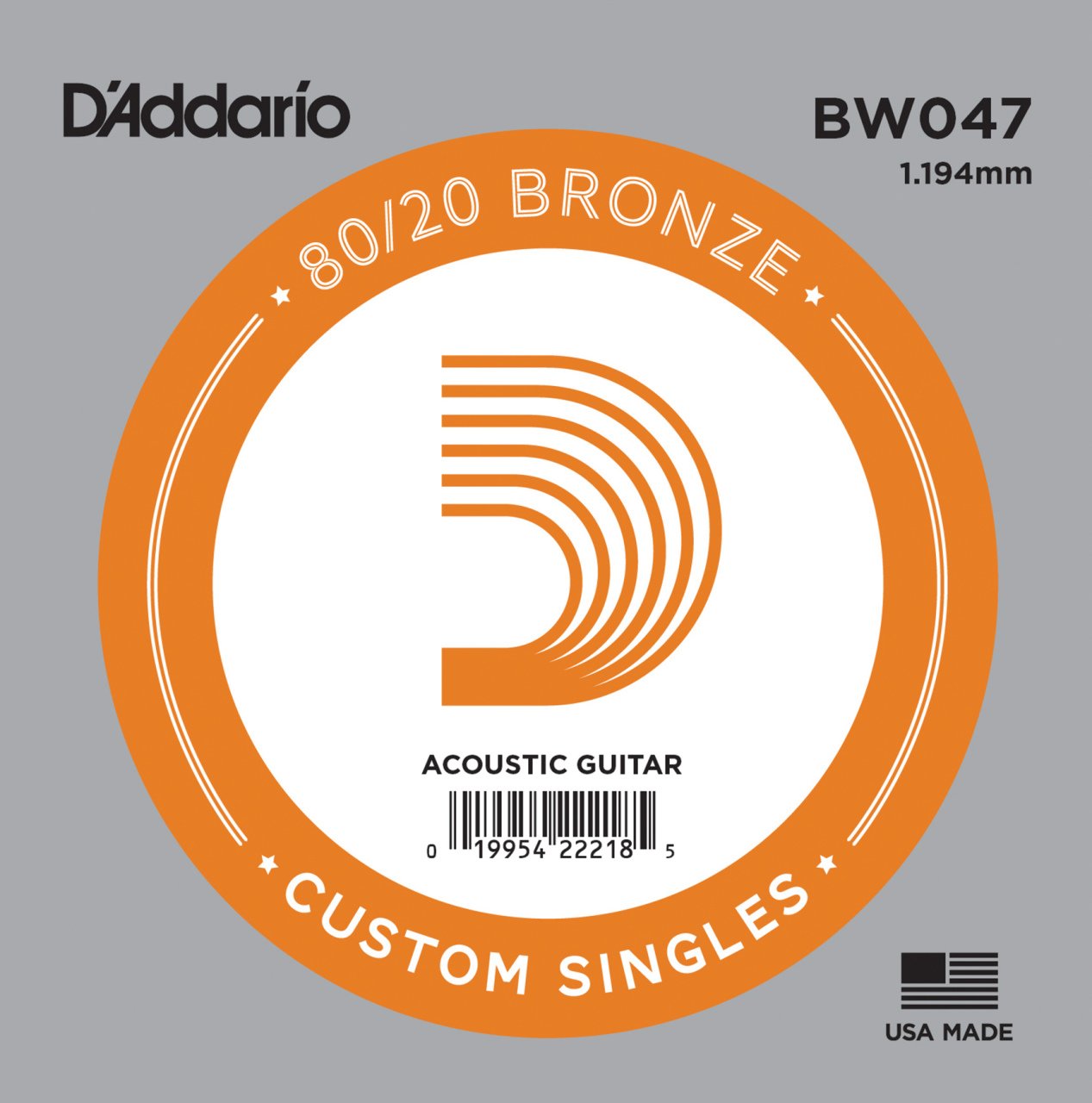 Daddario BW047 Akustik Tek Tel Bronze (Mi)