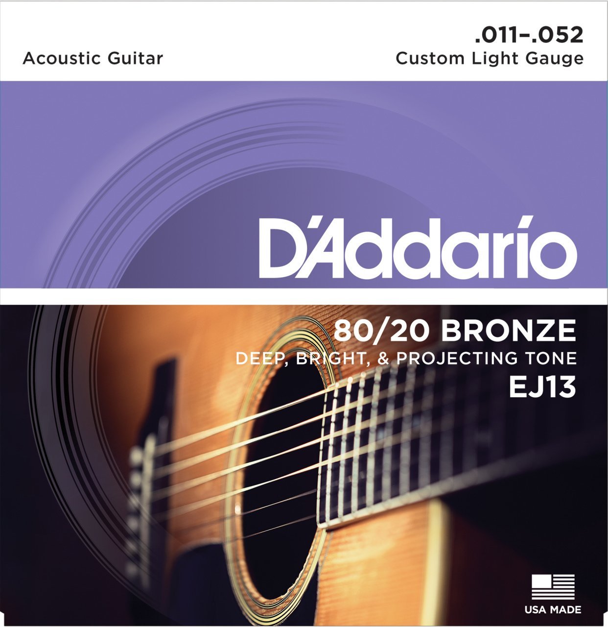 Daddario EJ13 Akustik Tel Set 80/20 BRZ CST Lite