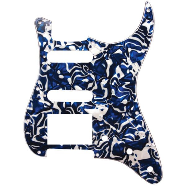 Dandrea HSS Strat Gitar Blue Swirl Pearl Pickguard DPPSTBSPHSS