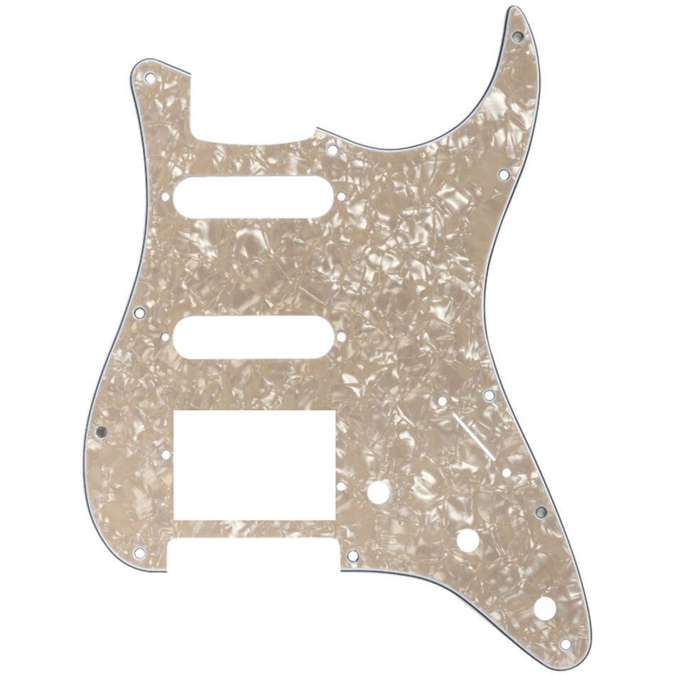 Dandrea HSS Strat Gitar Vintage Pearl Pickguard DPPSTVNPHSS