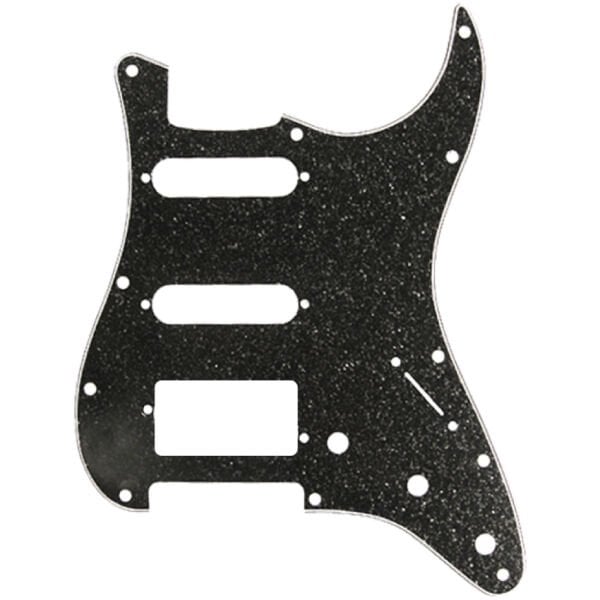 Dandrea HSS Strat Gitar Black Sparkle Pickguard DPPSTBKSHSS