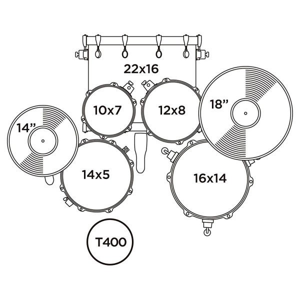 Mapex Venus Akustik Davul 22+10+12+16FT+14S (VE5294FTCVH)