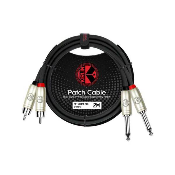 Kirlin 2mt. Patch Kablo (2xRCA - 2x1/4'' Mono)