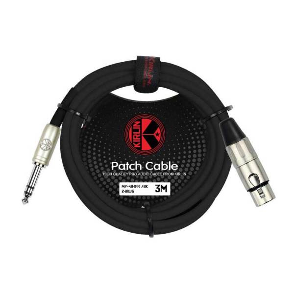 Kirlin MP484PR3MBK 24 AWG Dişi XLR / 1/4 TRS Jack Dönüştürücü