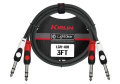 Kirlin LGA4083MBK 2'' 1/4 TRS Plug - 2'' 1/4 TRS Plug