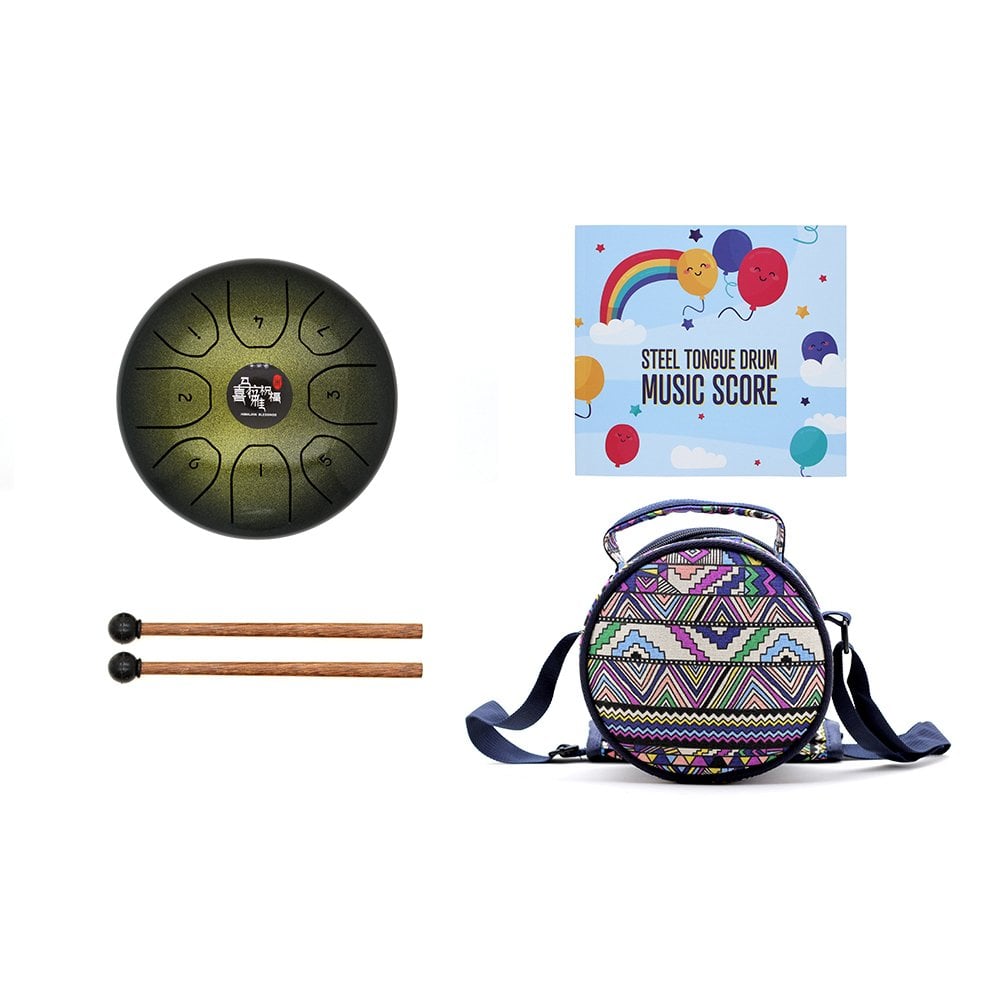 Himalaya Blessing 14cm Steel Tongue Drum BQ55AGR