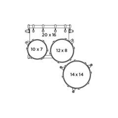 Mapex Saturn Akustik Davul 20+10+12+14F (SR504XRJ)