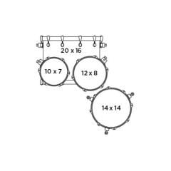 Mapex Saturn Akustik Davul 20+10+12+14F (SR504XRQ)