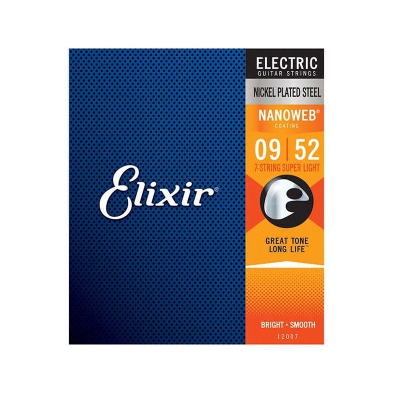 Elixir 09-52 Elixir Nanoweb Super Light 7 Tel Elektro Gitar Teli 12007