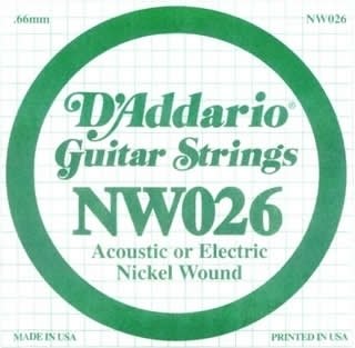 Daddario NW026 Elektro Akustik Tel Nikel Wound (Re)