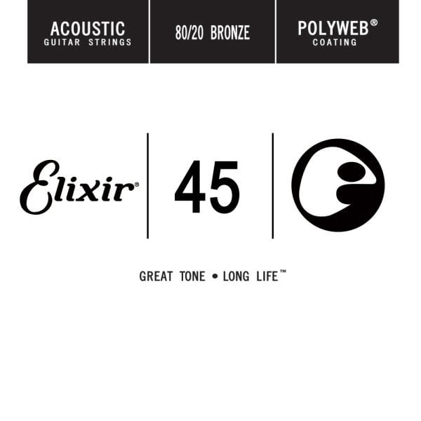Elixir 045 Tek Bronz Akustik Gitar Teli (13145)
