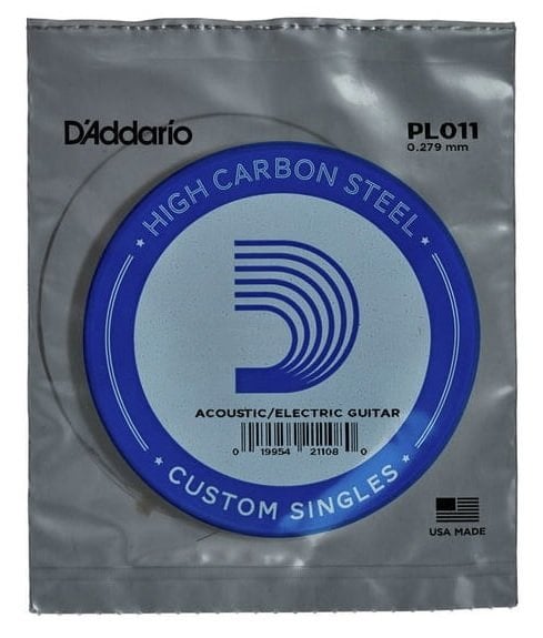 Daddario PL011 Elektro Tek Tel Plain Steel 011