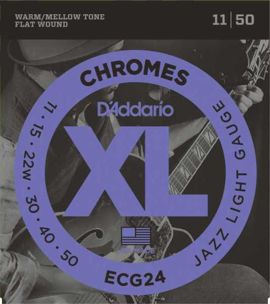 Daddario ECG24 Elektro Tel Set Jazz Light (.011) Caz