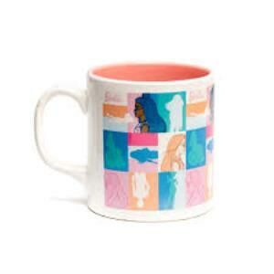 BARBIE MUG BARBIE KARE RESIMLI PEMBE/BEYAZ KUPA