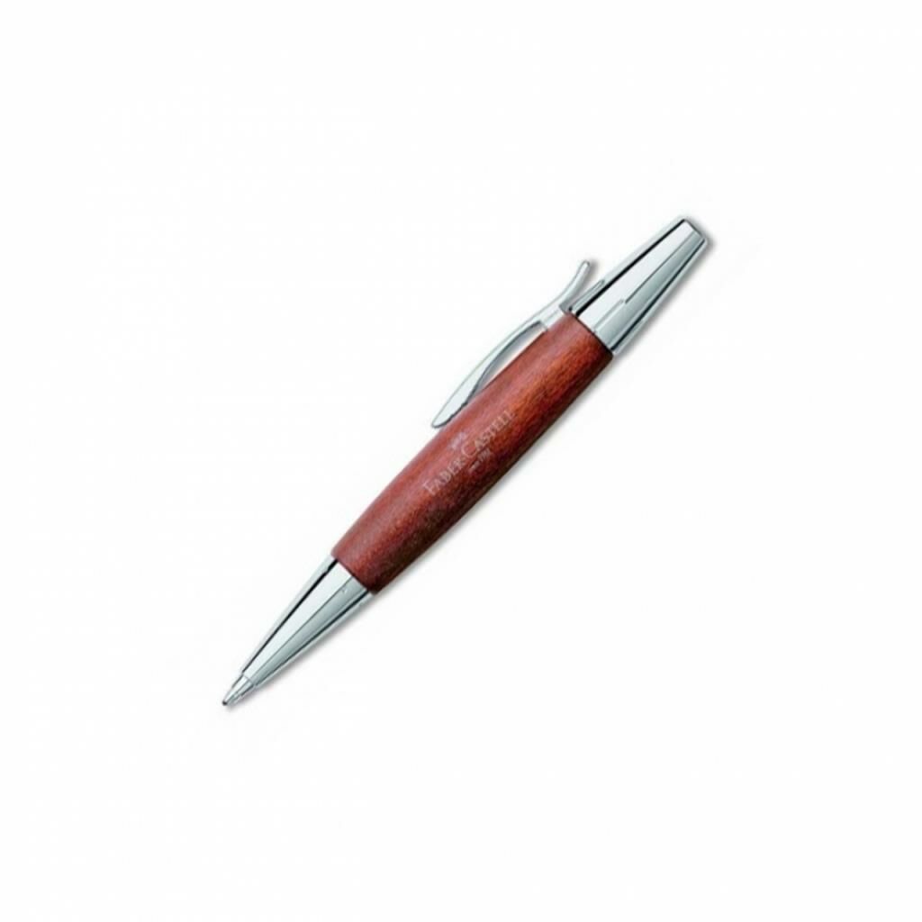 Faber E-Motion Krom/Ahşap Tükenmez Kalem Kahvereng