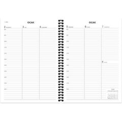 KESKIN AJANDA 17x24 HAFTALIK SPIRALLI KIRMIZI 2024